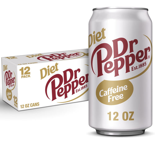 Caffeine Free Diet Dr Pepper Soda - Light Pour, 12 fl oz Cans, 12-Pack