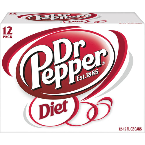 Diet Dr Pepper Soda - Bright Twist, 12 fl oz Cans, 12-Pack