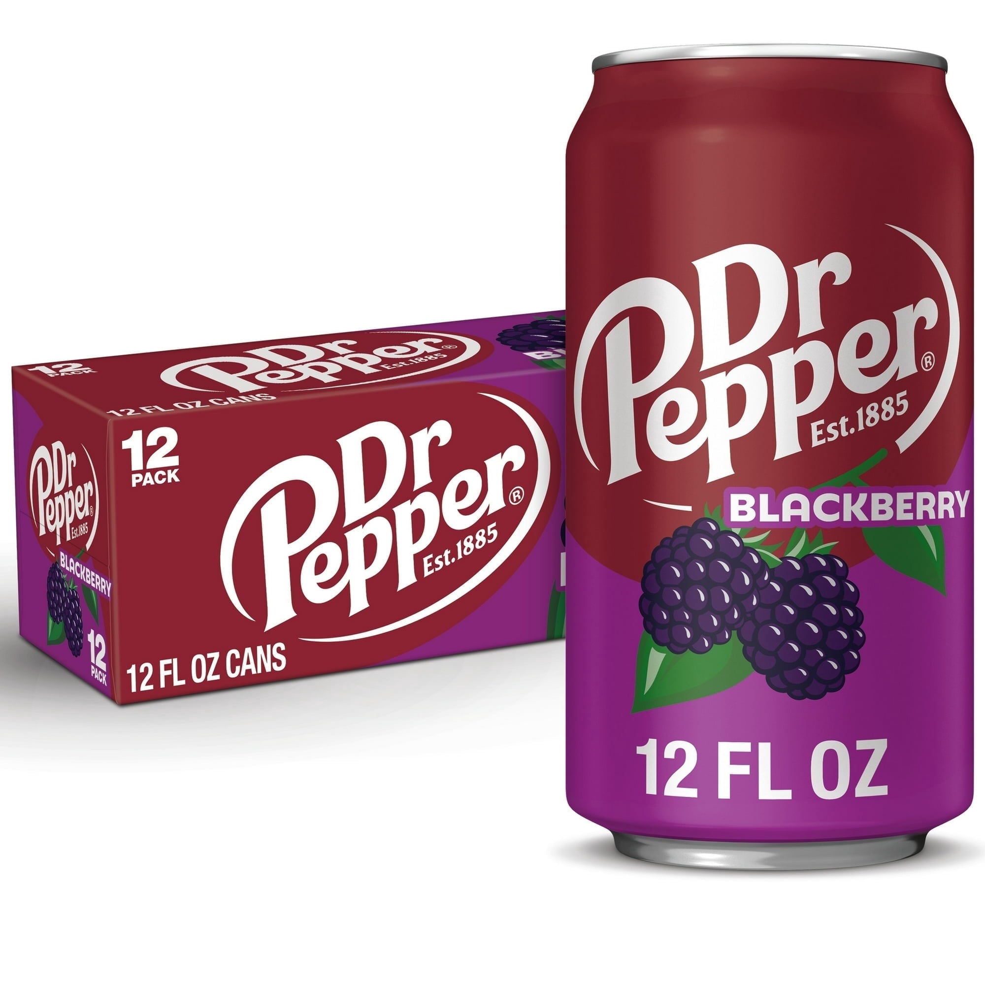 Dr Pepper Blackberry Soda - Bold Berry Sip, 12 fl oz Cans, 12-Pack