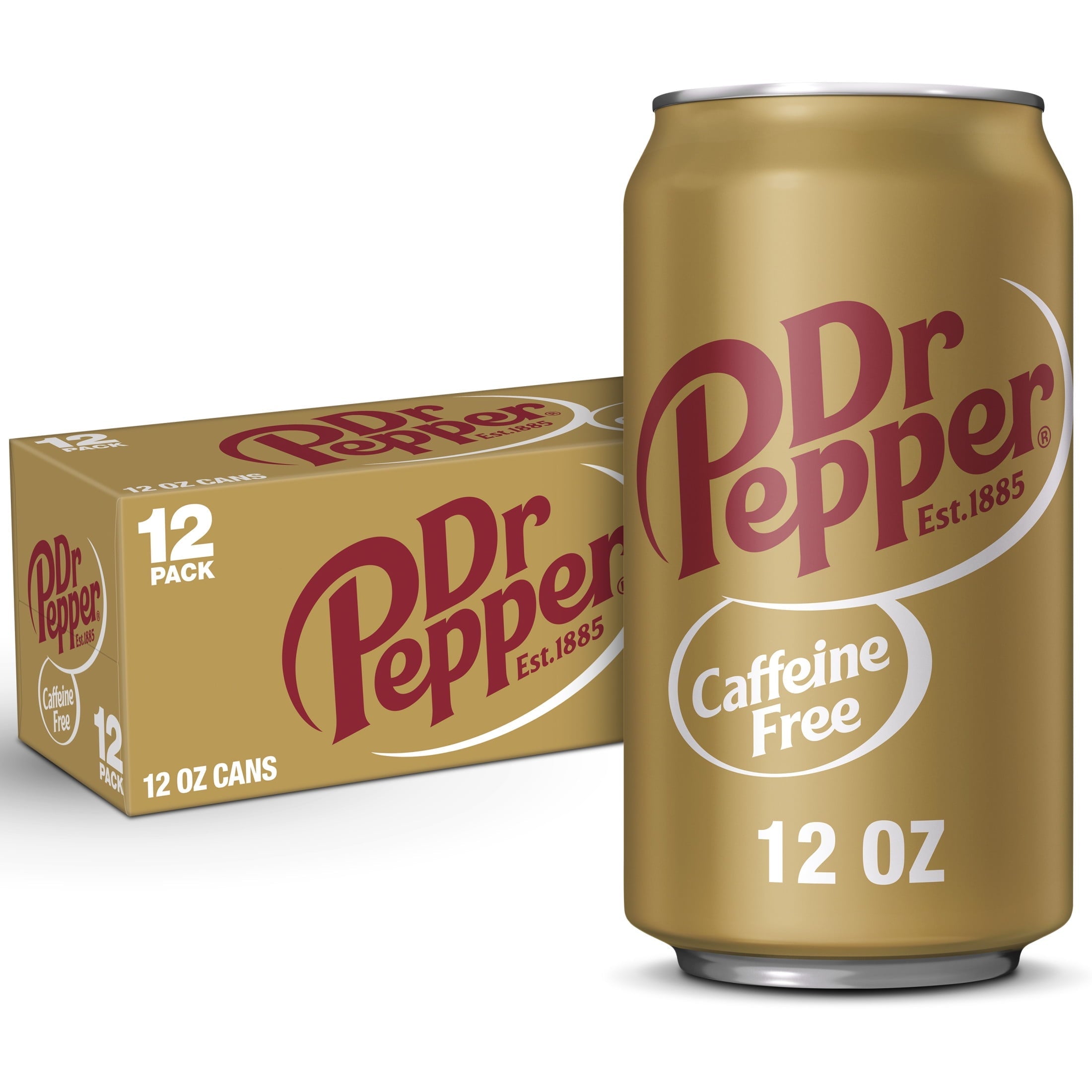 Dr Pepper Caffeine Free Soda - Easy Anytime, 12 fl oz Cans, 12-Pack