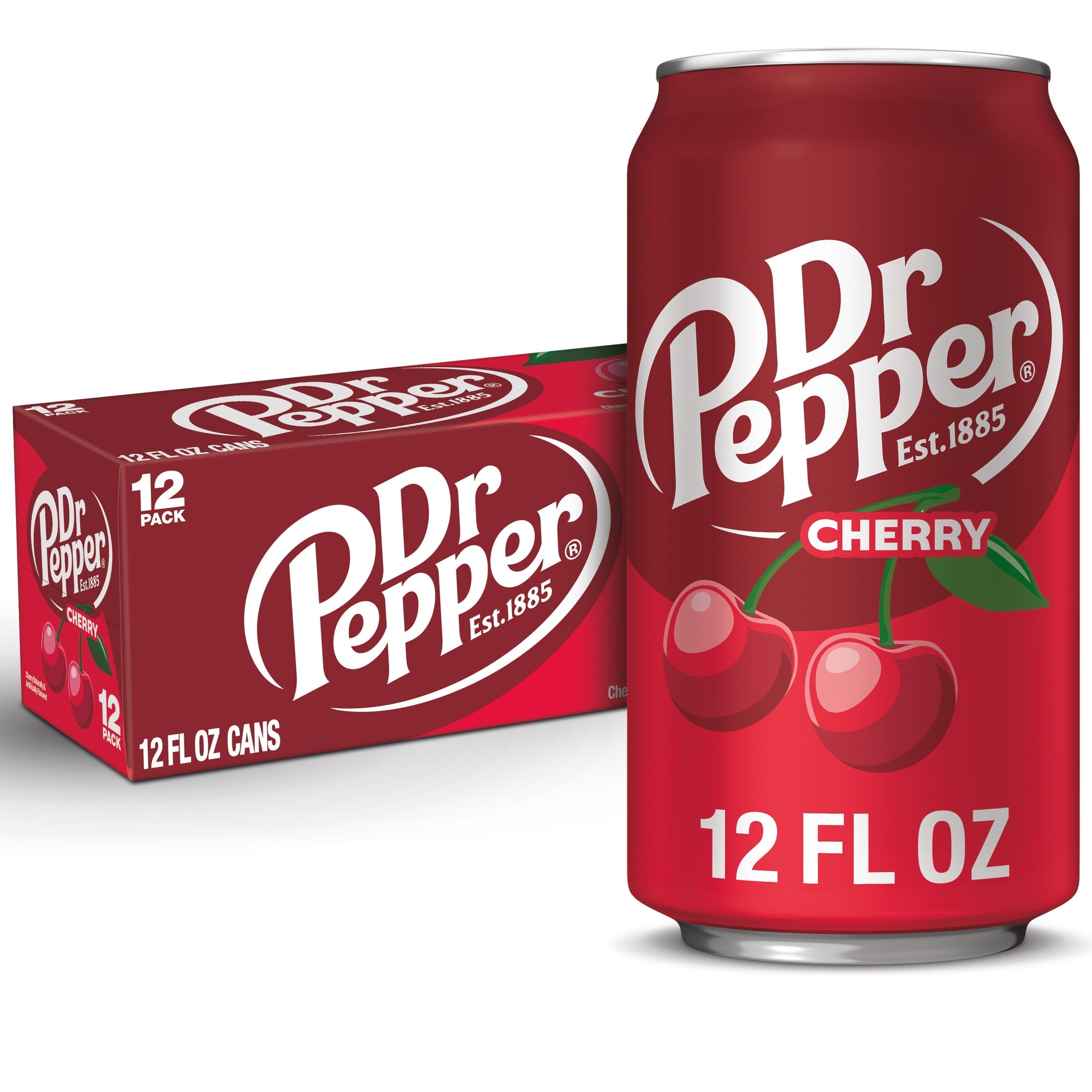 Dr Pepper Cherry Soda - Fresh Cherry Sip, 12 fl oz Cans, 12-Pack