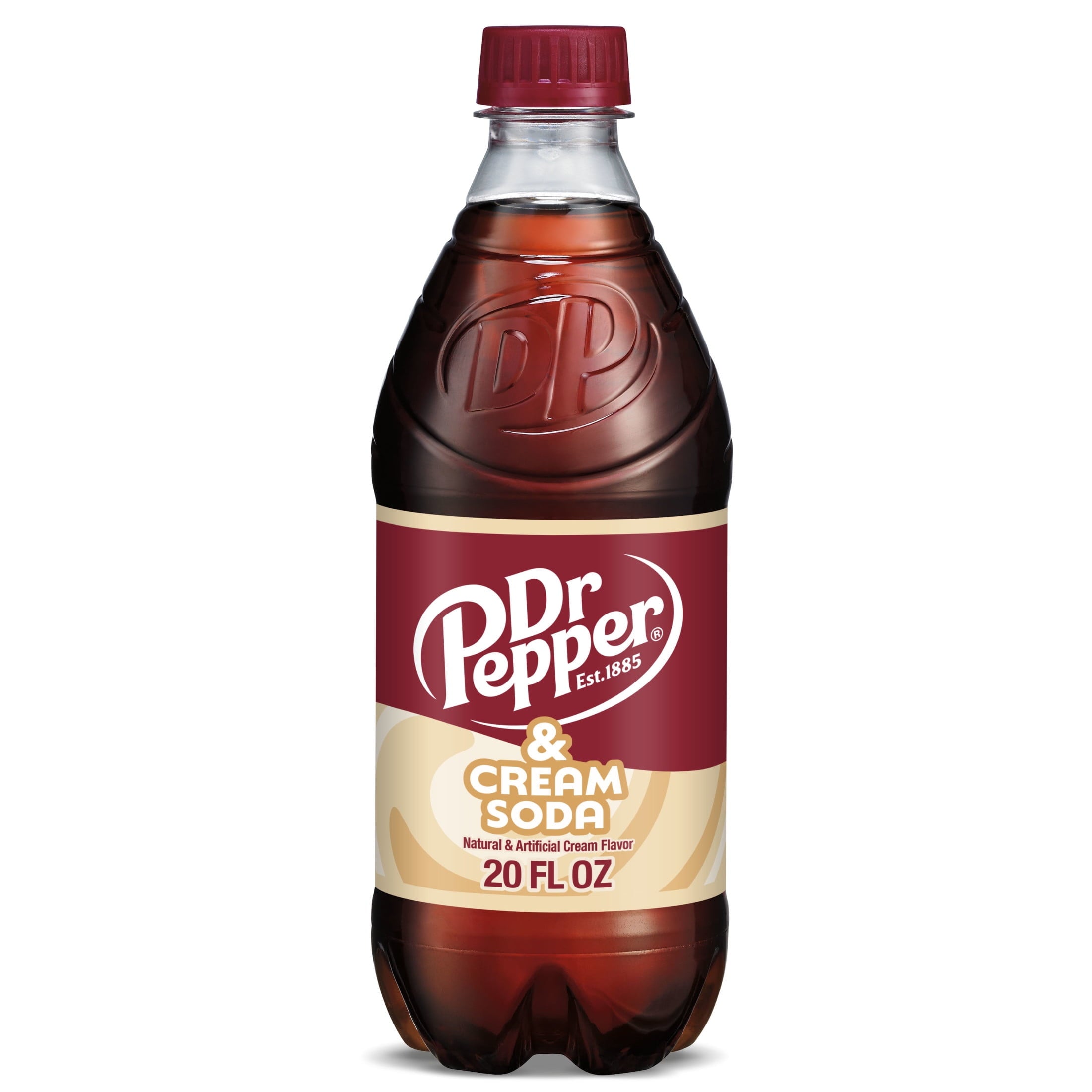 Dr Pepper & Cream Soda - Clean Sip, 20 fl oz Bottle
