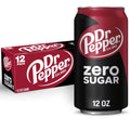 Dr Pepper Zero Sugar Soda - Crisp Refresh, 12 fl oz Cans, 12-Pack